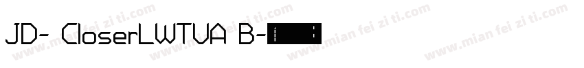 JD- CloserLWTUA B字体转换